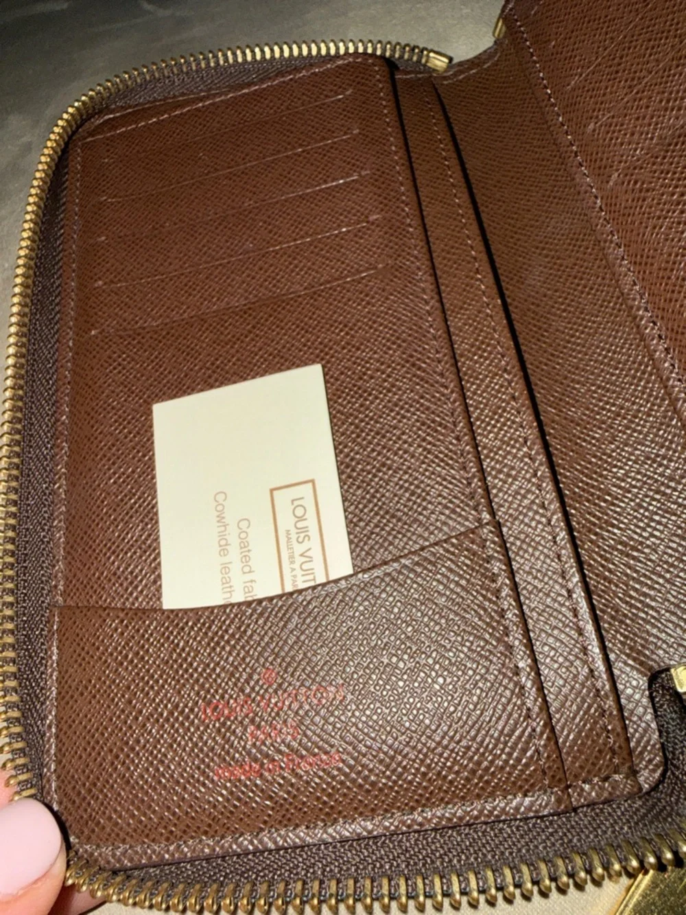 💯 Authentic Louis Vuitton Zippy Compact Wallet Damier Ebene
